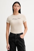 Tommy Jeans t-shirt damski kolor beżowy DW0DW21838