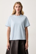 BOSS T-shirt damski bawełniany Eharpa niebieski 50552064