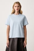 BOSS T-shirt damski bawełniany Eharpa niebieski 50552064