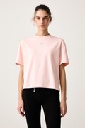HUGO T-shirt oversize damski z modalem SIGNATURE_TSHIRT różowy 50556807
