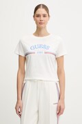 Guess t-shirt bawełniany ALDA damski kolor beżowy V6RI16 I3Z14