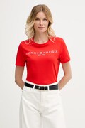 Tommy Hilfiger tricou pentru femei, din bumbac roșu WW0WW40276