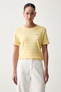 Tommy Hilfiger T-shirt damski bawełniany żółty WW0WW40587