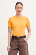 Tommy Hilfiger t-shirt damski bawełniany pomarańczowy WW0WW40587