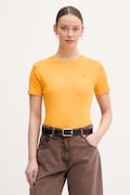 Tommy Hilfiger tričko dámské bavlněné oranžové WW0WW40587