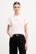 Guess t-shirt bawełniany damski kolor różowy W6RI30 I3Z14