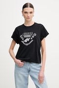 Guess t-shirt bawełniany damski kolor czarny W6RI30 I3Z14