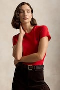 Polo Ralph Lauren T-shirt damski bawełniany czerwony 211B14605