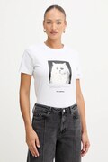 Karl Lagerfeld t-shirt bawełniany damski kolor biały B1W17019