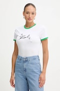 Karl Lagerfeld t-shirt bawełniany IKON damski kolor biały B1W17040