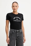 Karl Lagerfeld t-shirt bawełniany damski kolor czarny B1W17033