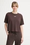 DKNY T-shirt damski bawełniany brązowy DP6T1662