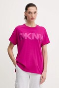 Dkny t-shirt bawełniany damski kolor różowy DP6T1534