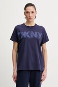 Dkny t-shirt bawełniany damski kolor niebieski DP6T1534