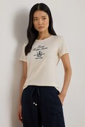 Lauren Ralph Lauren t-shirt damski kolor beżowy 200P03725