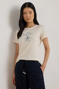 Lauren Ralph Lauren t-shirt damski kolor beżowy 200P03725