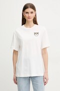 Pinko t-shirt bawełniany damski kolor biały 105526 A33F