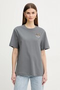 Pinko t-shirt bawełniany damski kolor szary 105526 A33F