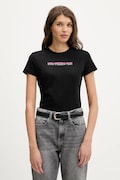 Karl Lagerfeld Jeans t-shirt bawełniany damski kolor czarny B1W17053