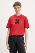 Karl Lagerfeld Jeans t-shirt bawełniany damski kolor czerwony B1W17055