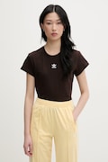 adidas Originals T-shirt damski bawełniany brązowy KD1354