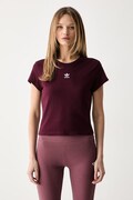 adidas Originals T-shirt damski bawełniany bordowy KD1357