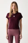 adidas Originals T-shirt damski bawełniany bordowy KD1357