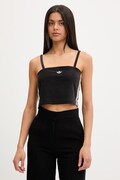 adidas Originals crop top damski z bawełną czarny KD1406
