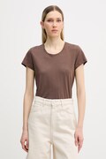 Mos Mosh t-shirt damski bawełniany Safina brązowy 176800