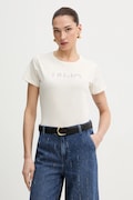 Liu Jo t-shirt bawełniany damski kolor beżowy TA6056 JS923