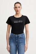 Liu Jo t-shirt bawełniany damski kolor czarny TA6056 JS923