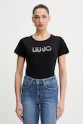 Liu Jo t-shirt bawełniany damski kolor czarny TA6056 JS923