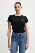 Liu Jo t-shirt bawełniany damski kolor czarny TA6056 JS923