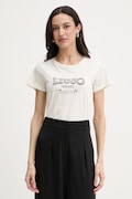 Liu Jo t-shirt damski bawełniany beżowy TA6285 JS923