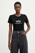 Alpha Industries t-shirt bawełniany Basic BL Mirror Leo W damski kolor czarny 196051ML