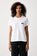 American Vintage T-shirt damski bawełniany biały YKO02C