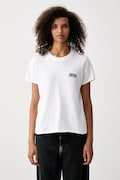 American Vintage T-shirt damski bawełniany biały YKO02C