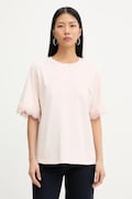 Twinset t-shirt bawełniany damski kolor różowy 261TP2110