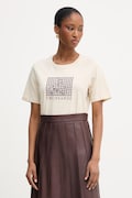 Trussardi тениска дамска от памук бежова G1346000246N