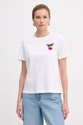 Twinset t-shirt damski bawełniany beżowy 261TT2271