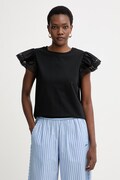 Twinset majica za žene od pamuka crna 261TT2064