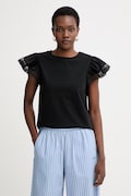 Twinset majica za žene od pamuka crna 261TT2064
