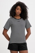 Twinset t-shirt damski bawełniany z elastanem czarny 261LM2GBB