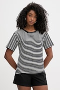 Twinset t-shirt damski bawełniany z elastanem czarny 261LM2GBB