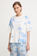 Twinset T-shirt damski z bawełną biały 261LM2SDD