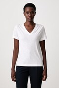 Sisley μπλουζάκι basic γυναικείο με μοντάλ λευκό 3TNHL108E