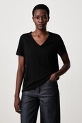Sisley μπλουζάκι basic γυναικείο με μοντάλ μαύρο 3TNHL108E
