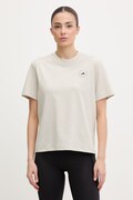 adidas by Stella McCartney t-shirt treningowy damski z bawełną beżowy JZ0691