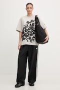 adidas by Stella McCartney t-shirt damski bawełniany beżowy JZ0699