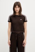 adidas Originals T-shirt ażurowy damski brązowy KC6480